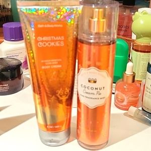Christmas cookies body cream and coconut cream pie fine fragrance mist